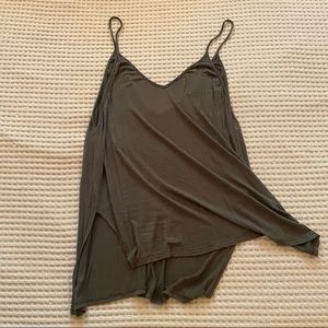 Green flowy tank top